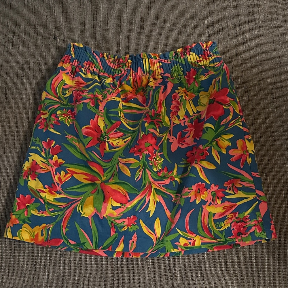 J. Crew Teal Floral Mini Skirt